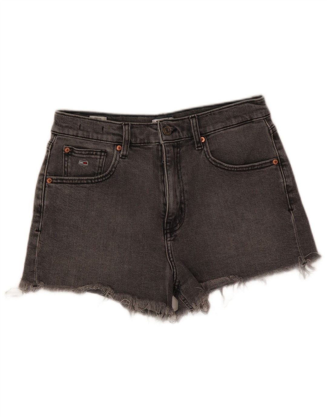 Pantaloni scurți din denim pentru femei Tommy Hilfiger W27, bumbac gri mic