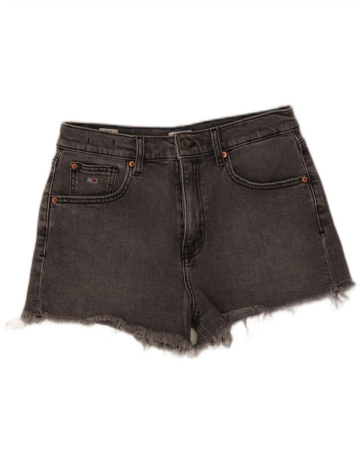 Pantaloni scurți din denim pentru femei Tommy Hilfiger W27, bumbac gri mic