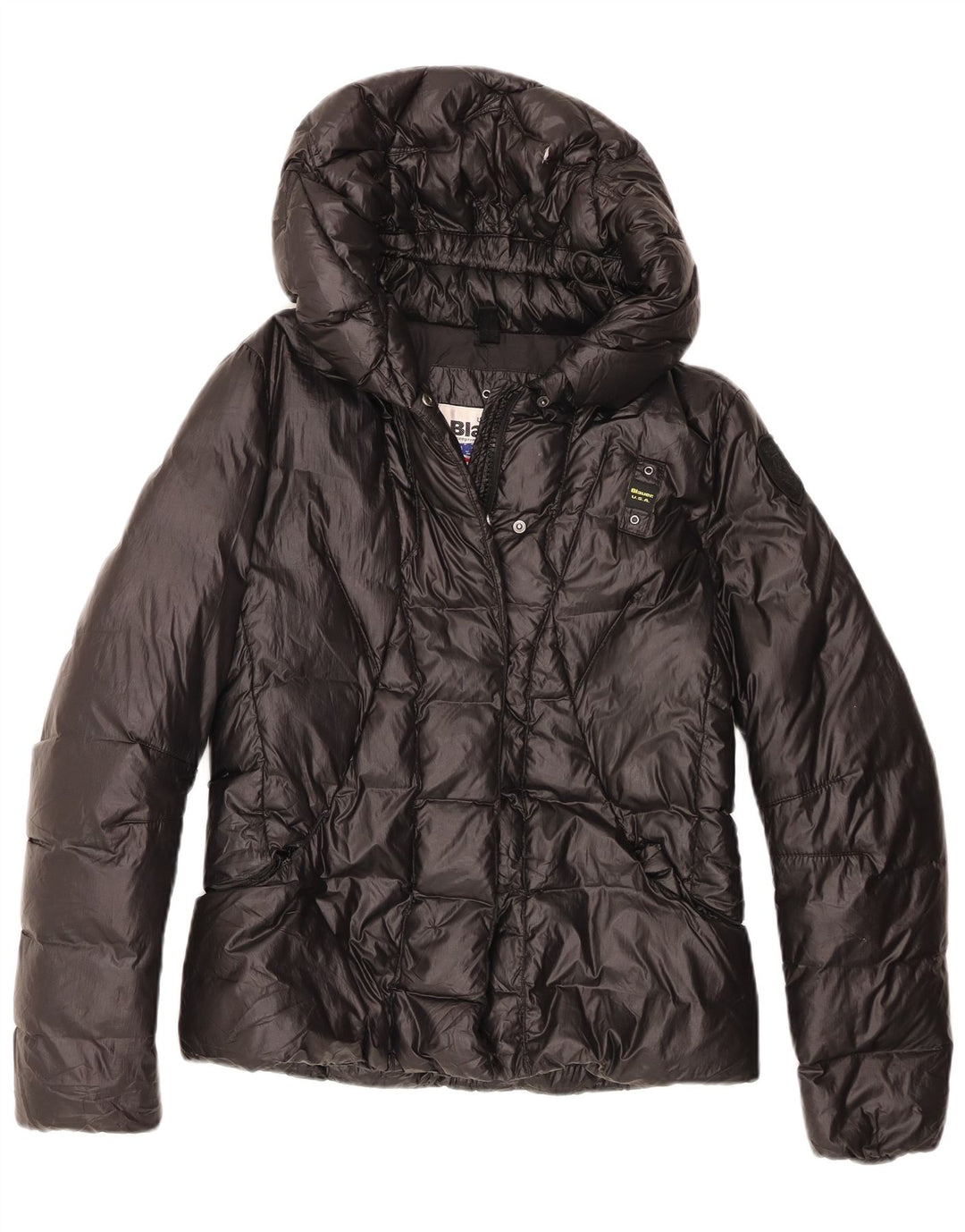 Jachetă căptușită cu glugă Blauer pentru femei UK 12 Medium Black Poliester