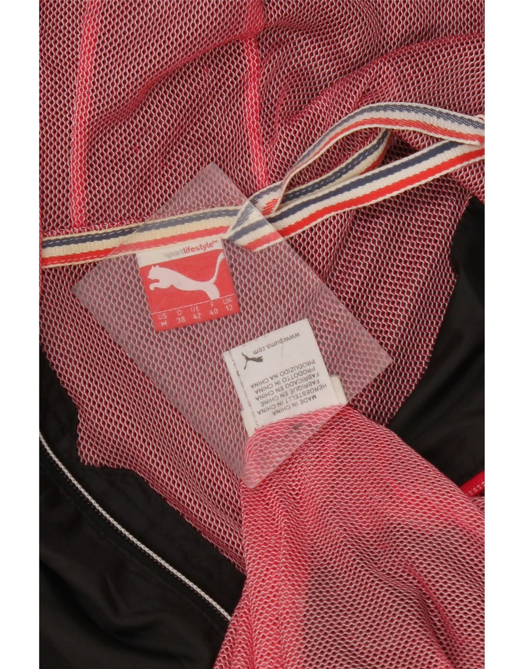 Jachetă de ploaie cu glugă PUMA pentru femei UK 12 Medium Black