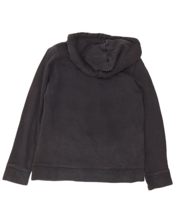 Adidas Womens Graphic Oversized Hoodie Jumper UK 10 Small Black Cotton