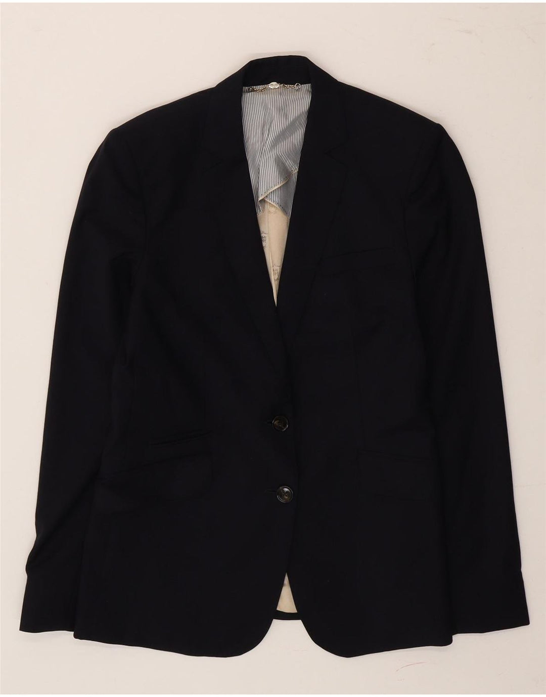 Massimo Dutti Jachetă Blazer Femei cu 2 nasturi EU 40 Mediu Lână bleumarin