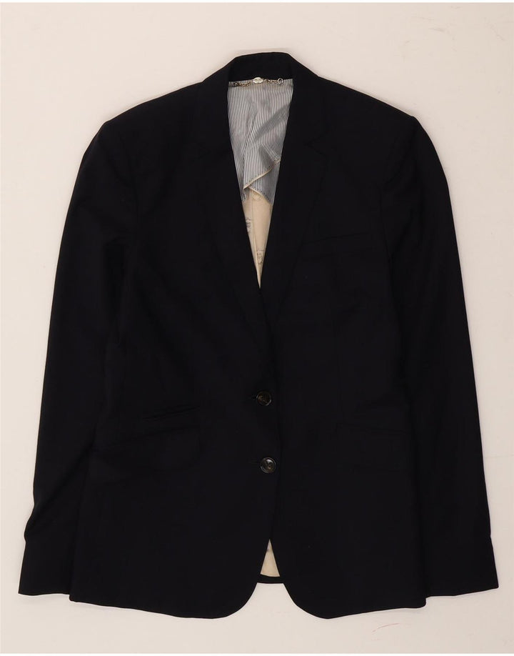 Massimo Dutti Jachetă Blazer Femei cu 2 nasturi EU 40 Mediu Lână bleumarin