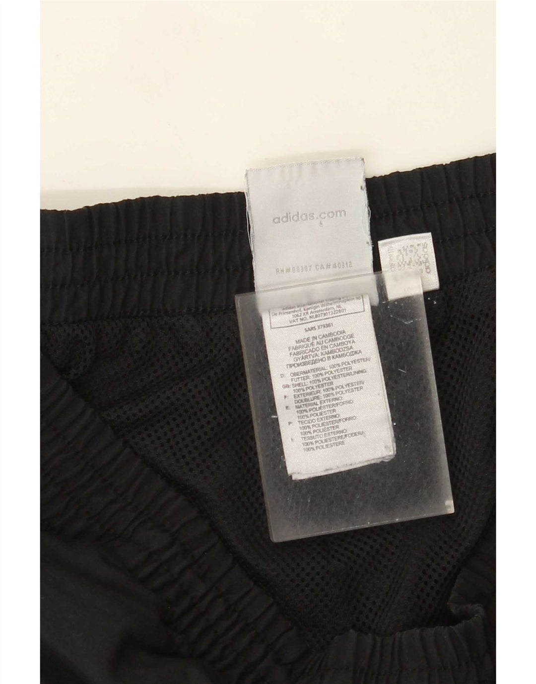 Pantaloni de trening pentru bărbați Adidas Pantaloni de jogging, mari, negru, poliester