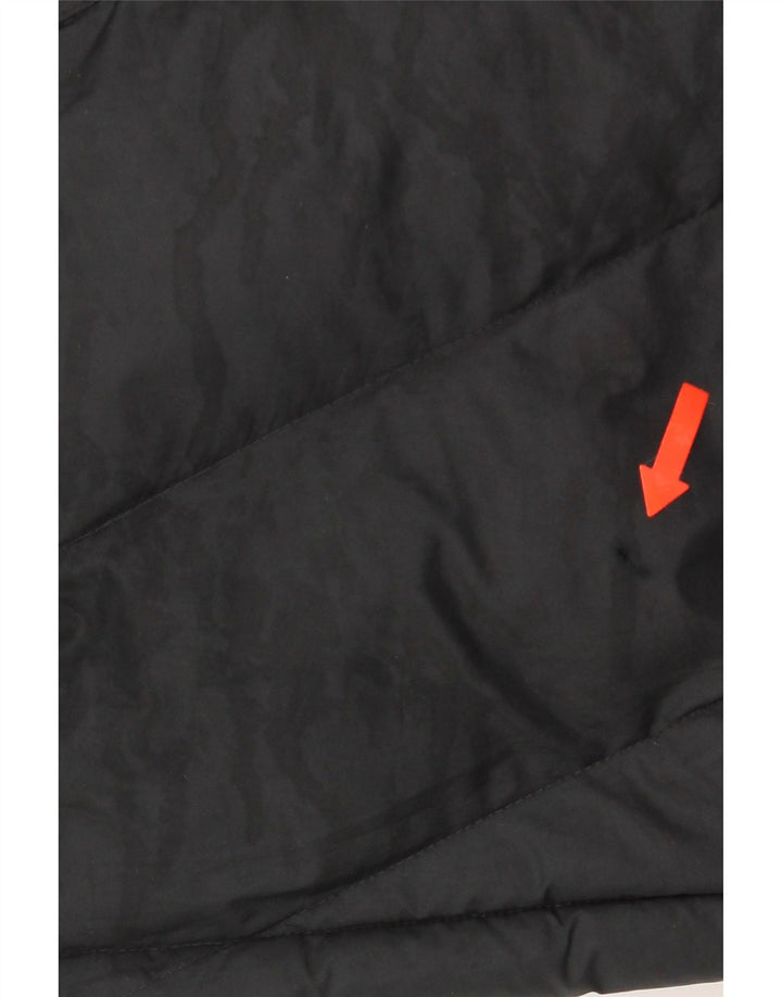 Jachetă căptușită cu glugă Nike pentru băieți 12-13 ani, mare, negru, poliester