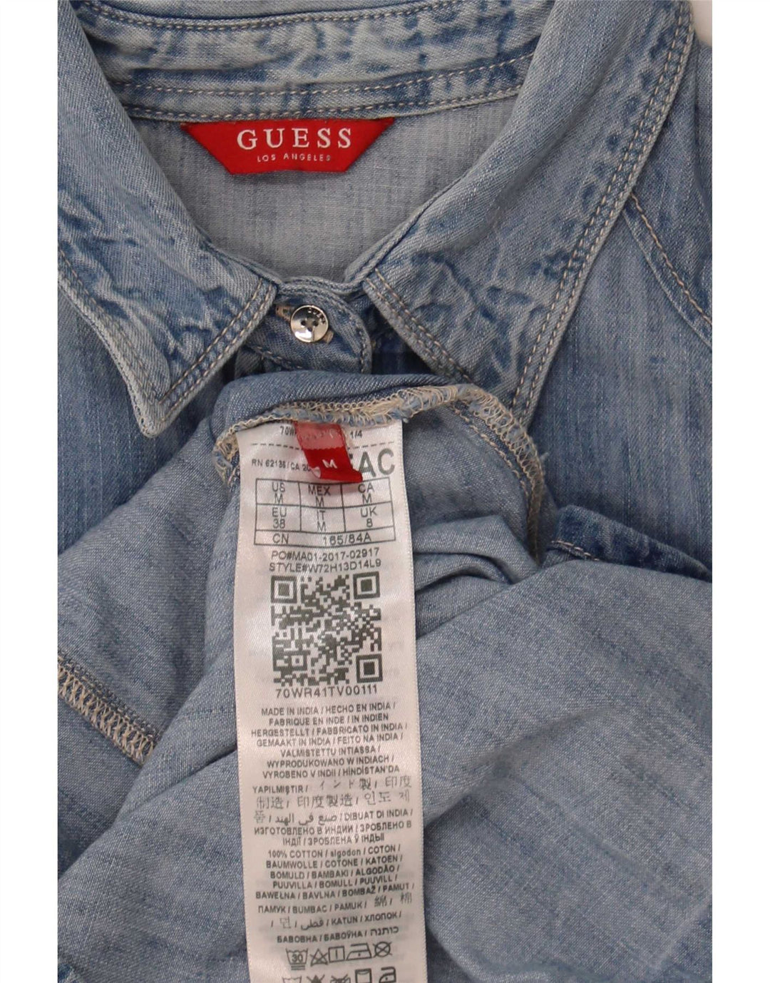 Cămașă de blugi pentru femei Guess UK 8 Small Blue Bumbac