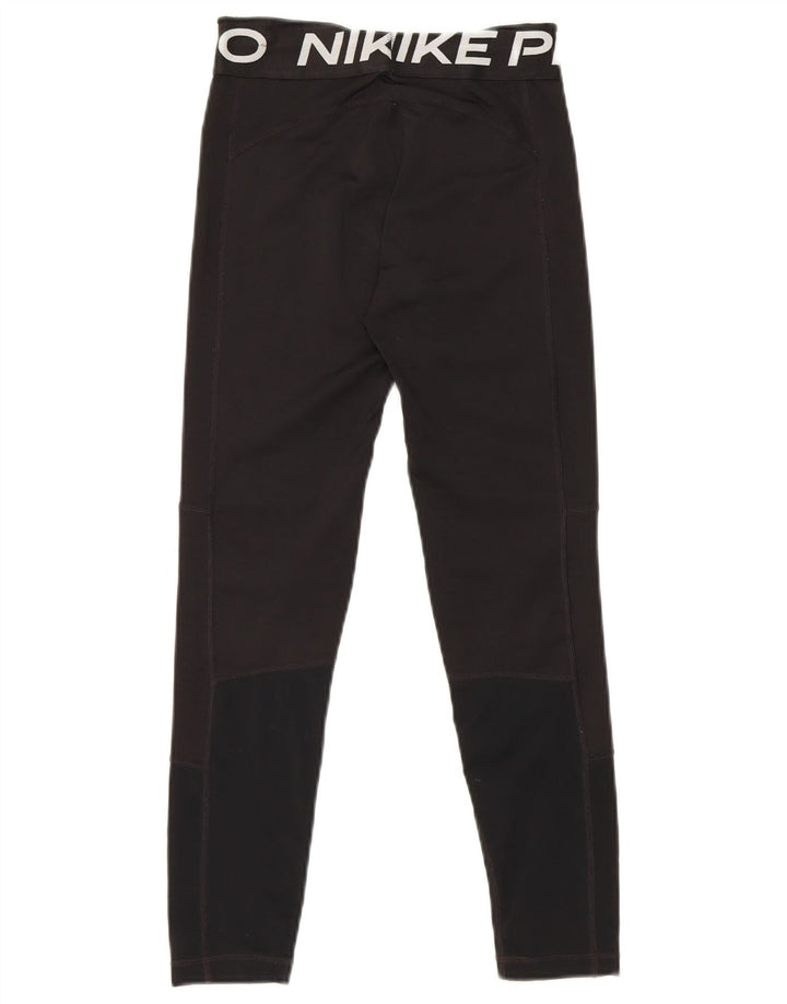 Leggings grafic Nike Dri Fit pentru băieți 10-11 ani, mediu negru, colorblock