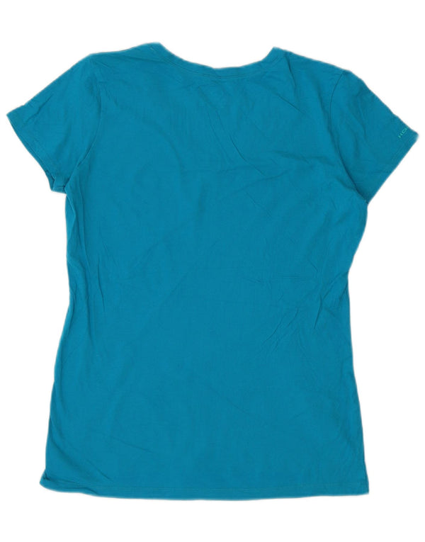 Tricou grafic Under Armour pentru femei Heat Gear Top UK 12 Bumbac albastru mediu