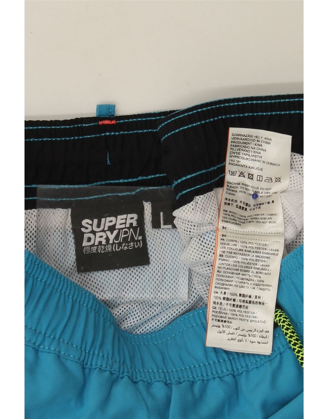 Pantaloni scurți de înot pentru bărbați SUPERDRY, mari, albastru, poliester