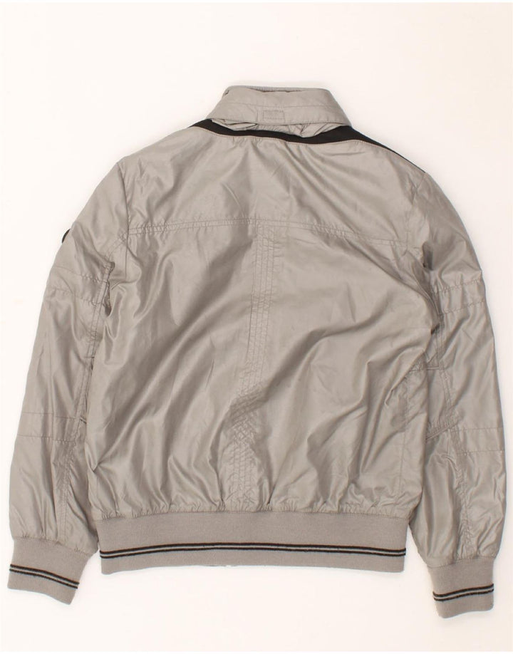 GEOX Boys Hooded Bomber Jacket 5-6 Years Grey Polyester Vintage Geox and Second-Hand Geox from Messina Hembry 