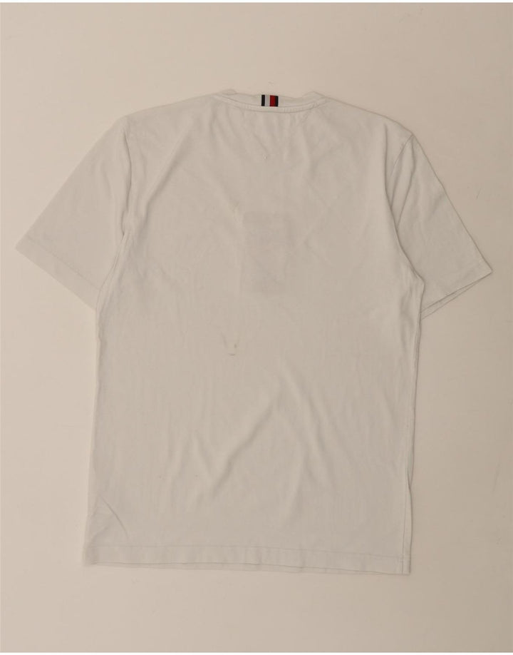 TOMMY HILFIGER Tricou grafic pentru bărbați Top mediu din bumbac alb