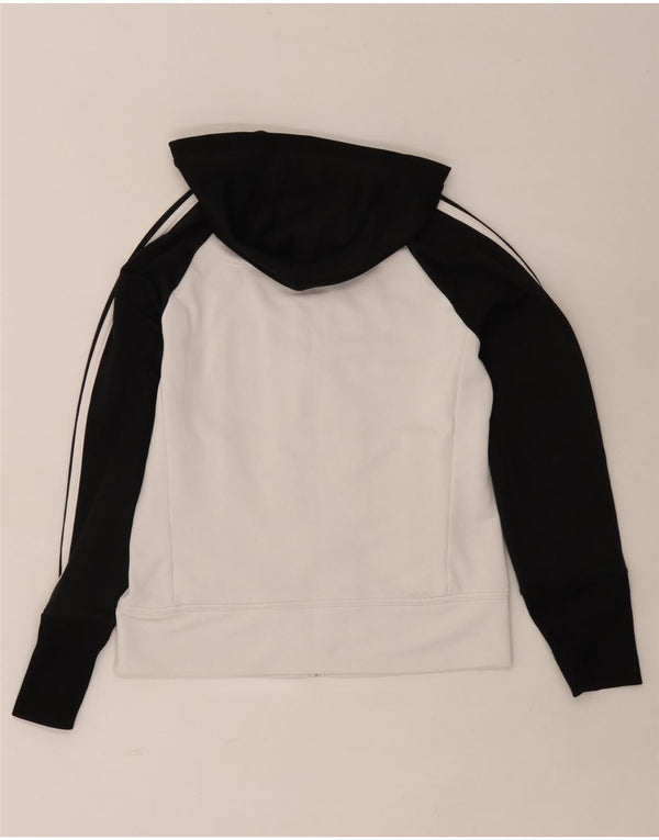 Pulover Adidas Clima 365 Zip Hoodie pentru femei UK 12 Medium White Colorblock