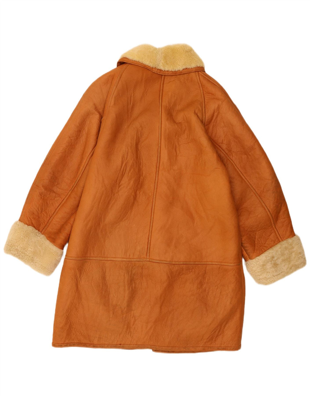 Palton pentru femei Trussardi din shearling UK 18 XL din piele bej