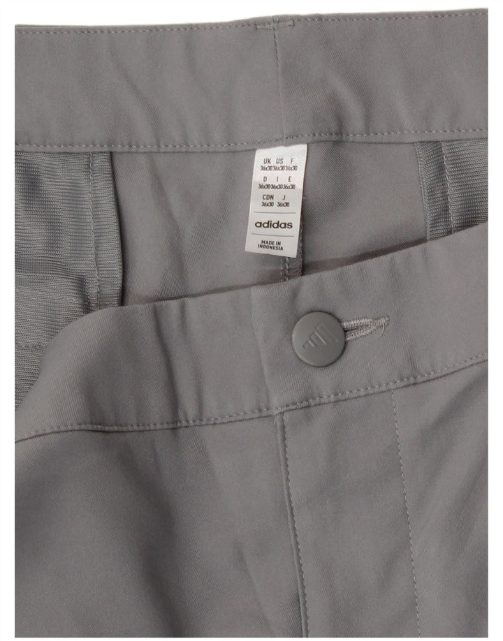 Pantaloni chino subțiri pentru bărbați Adidas W36 L30 poliester gri