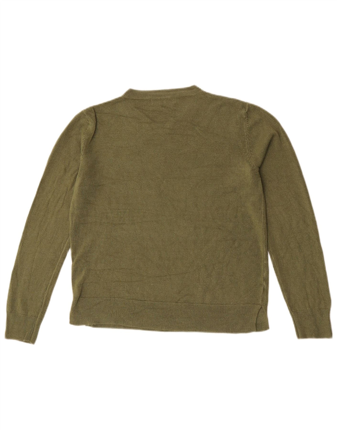 Pulover pentru femei Marks & Spencer cu decolteu rotund UK 12 Medium Kaki Acrilic
