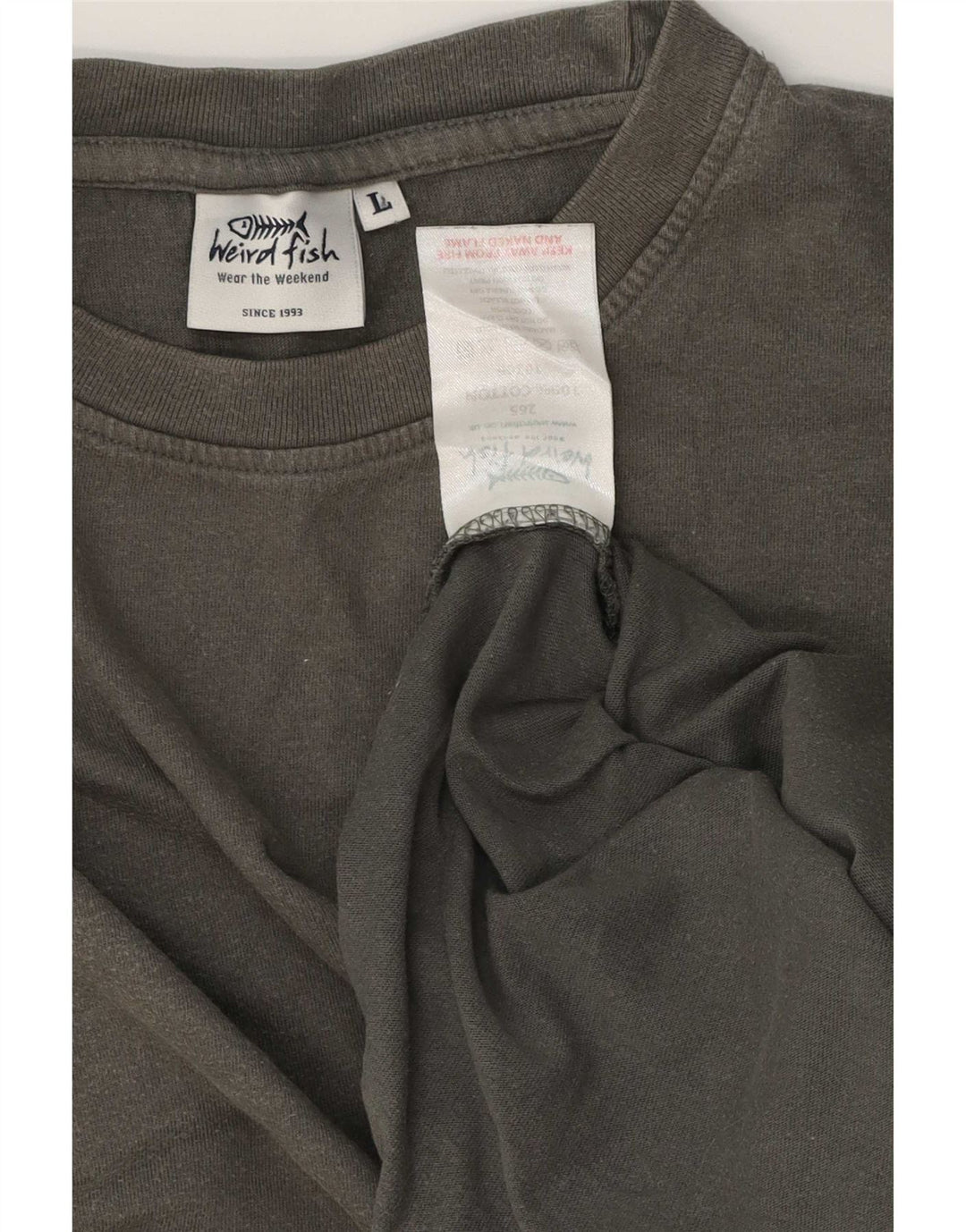 Tricou grafic pentru bărbați Weird Fish Top mare bumbac gri