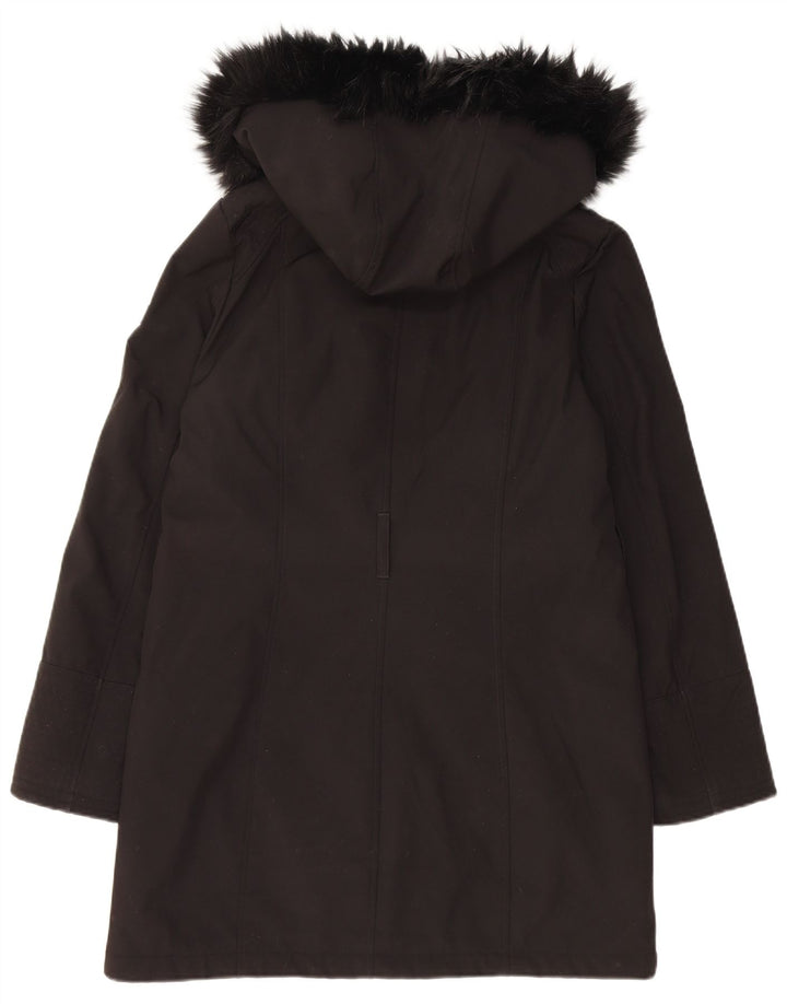 Jachetă parka cu glugă pentru femei Dkny UK 10 Poliester negru mic