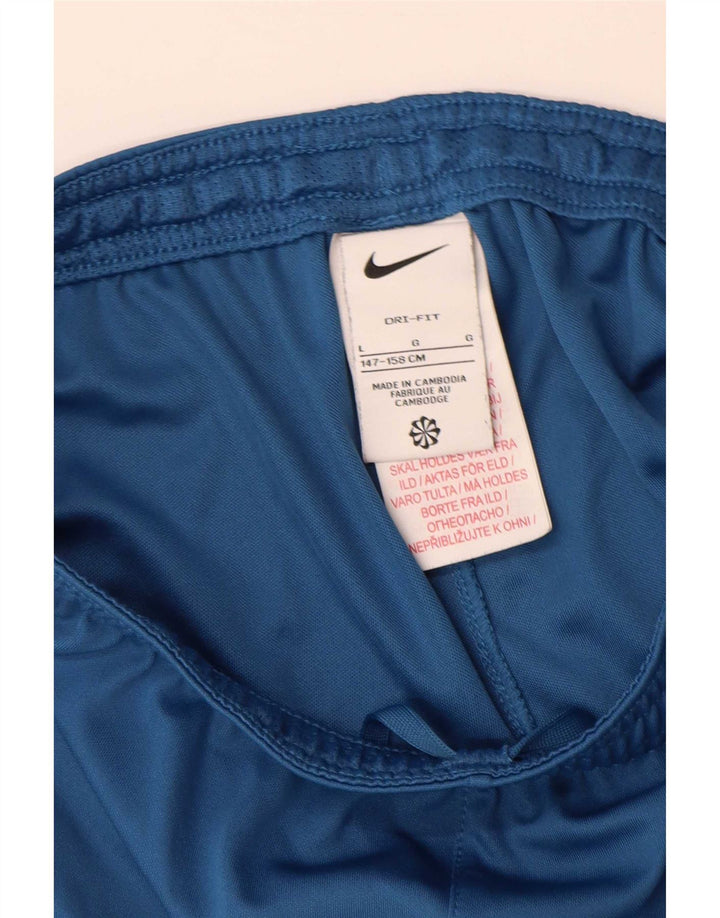 Pantaloni scurți sport Nike Dri Fit pentru băieți 12-13 ani, mari, albastru, poliester