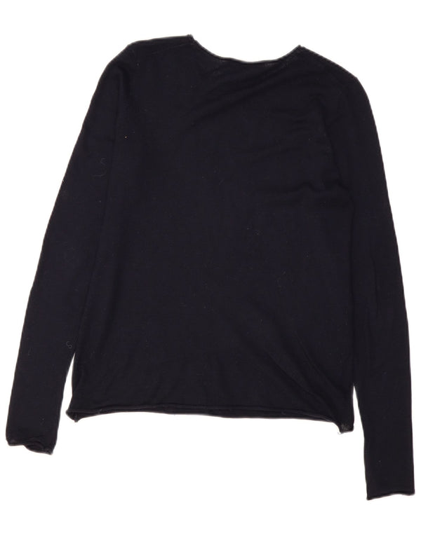 Pulover pentru femeie Zara cu gât de barcă UK 12 Medium Bleumarin