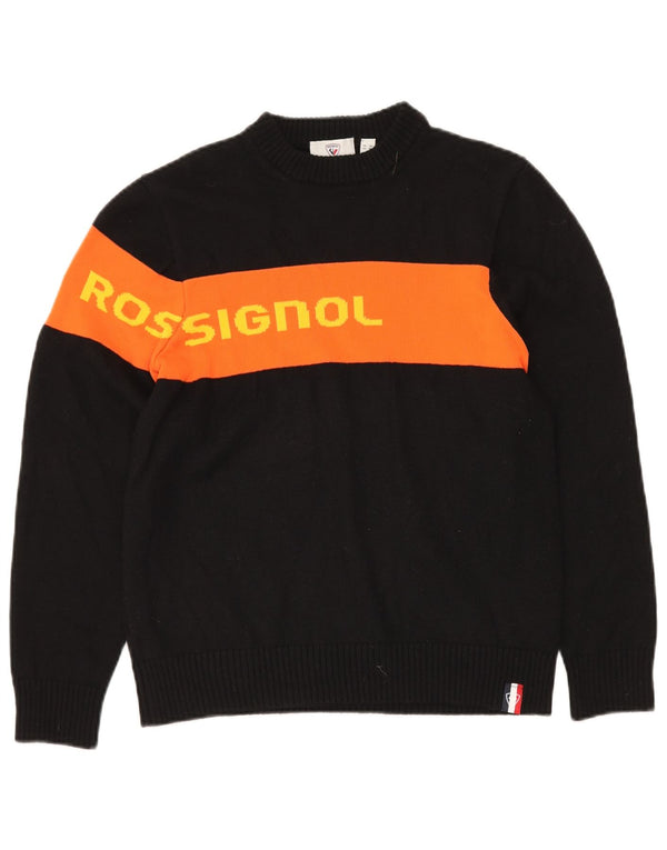 ROSSIGNOL Pulover cu gât roșu pentru femei UK 12 Medium Black Colorblock