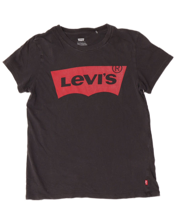 Tricou cu grafic Levi's pentru femei Top UK 6 XS Bumbac negru