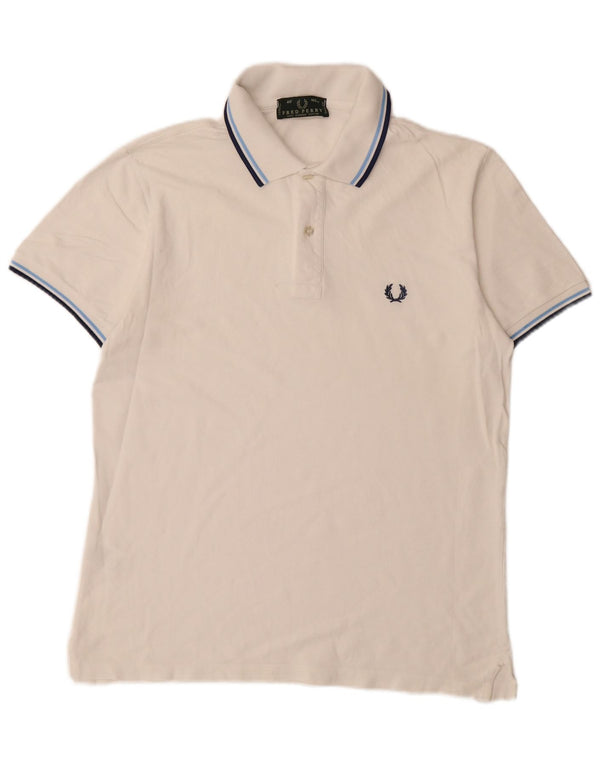 FRED PERRY Tricou polo pentru bărbați, bumbac alb mediu