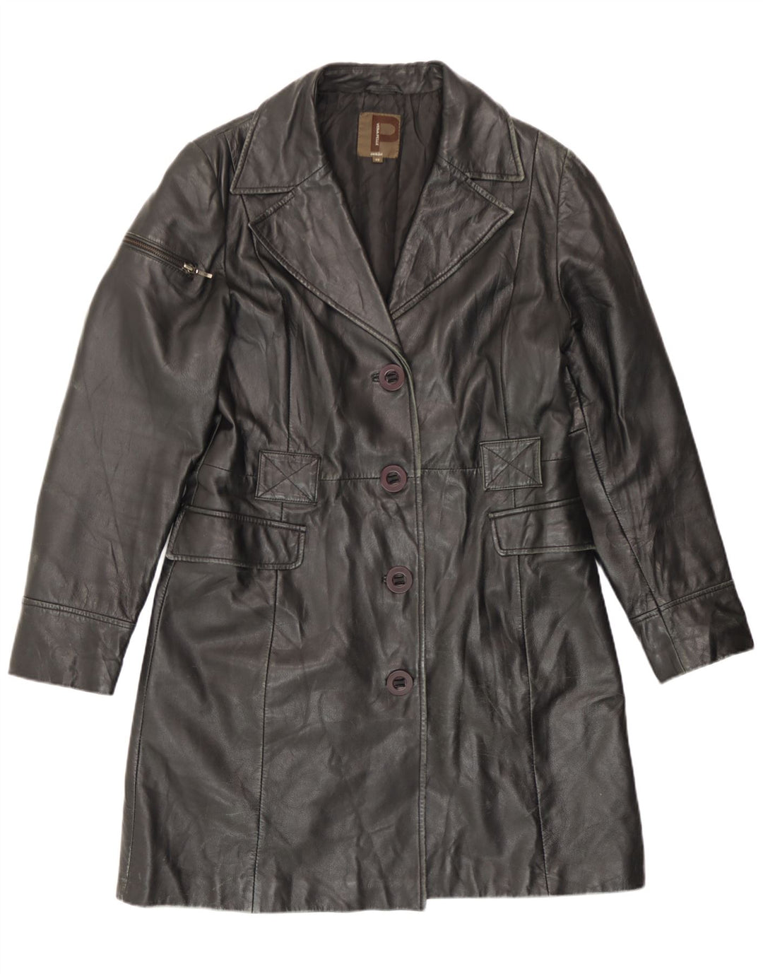 Palton din piele pentru femei Conbipel IT 48 XL din piele neagră