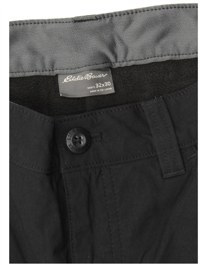 Pantaloni cargo drepti pentru bărbați EDDIE BAUER W32 L30 Nylon negru
