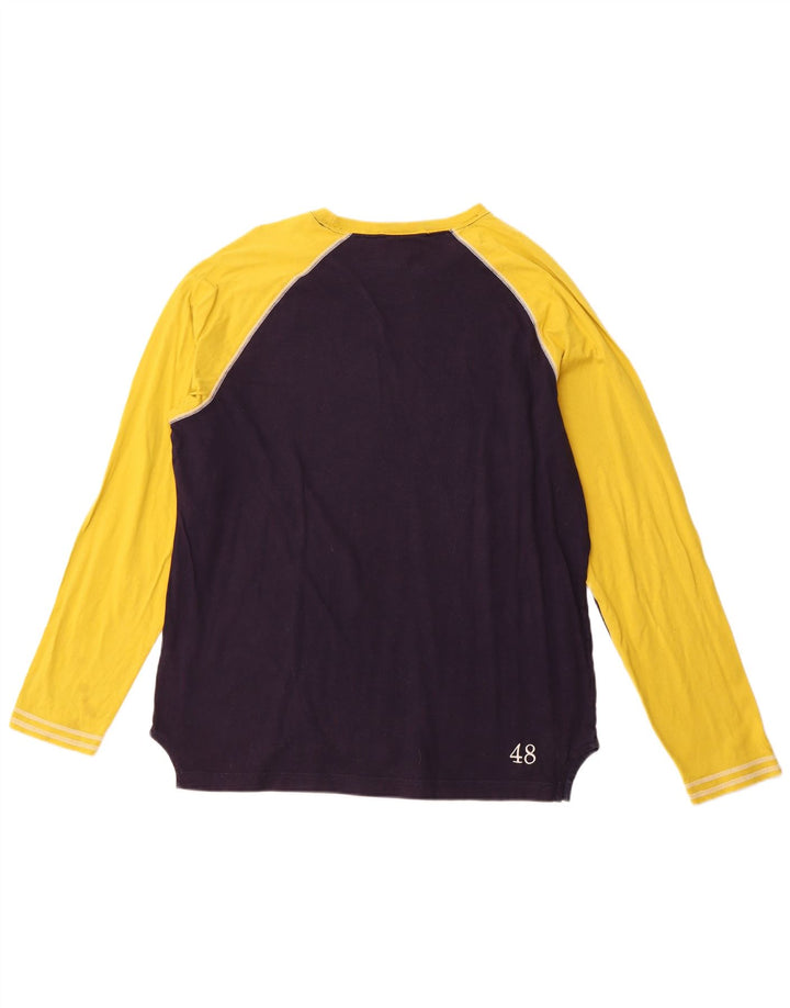 Top pentru bărbați PUMA cu mânecă lungă XL, albastru bleumarin, sport color-block