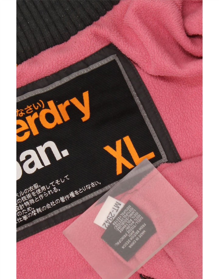 Jachetă de vânt cu glugă Superdry pentru femei UK 18 XL, nailon gri