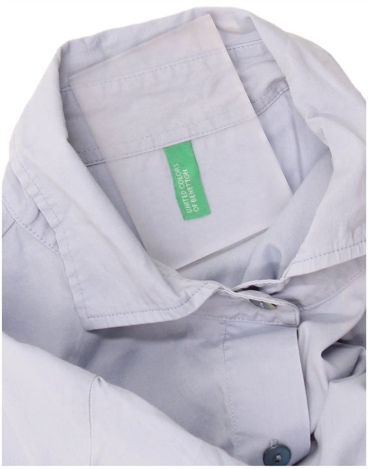Cămașă Benetton cu mânecă scurtă pentru femei UK 12 Medium Blue