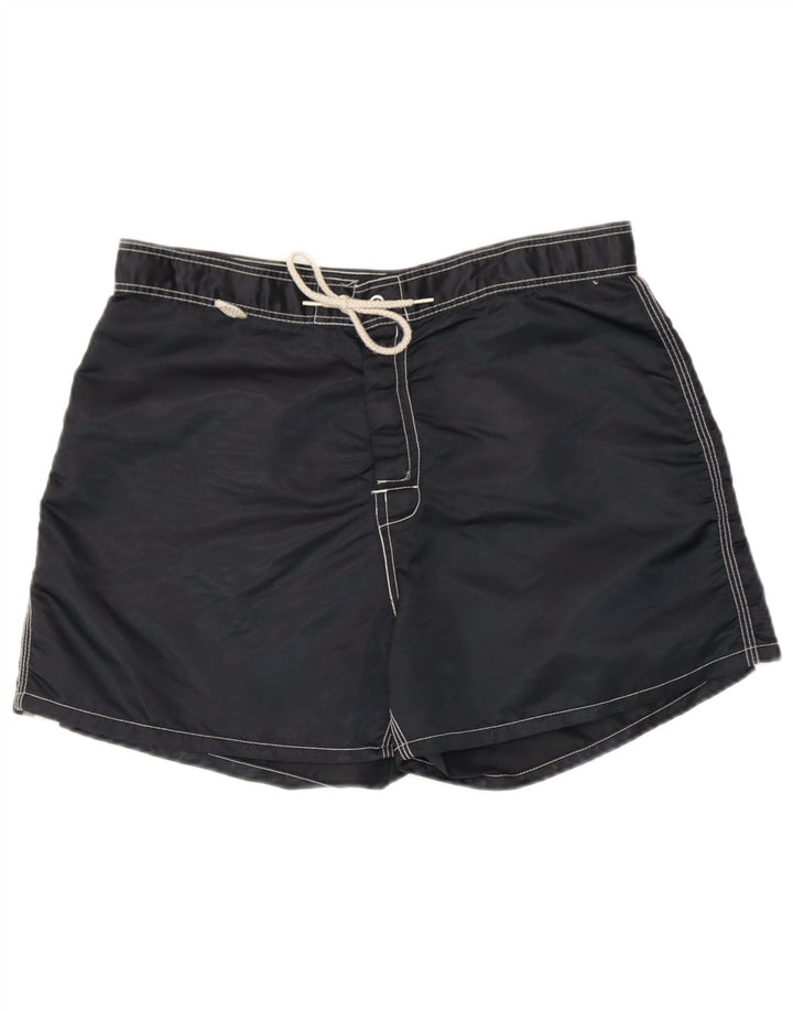 Pantaloni scurți de înot Sundek pentru bărbați, nailon cu dungi negre medii