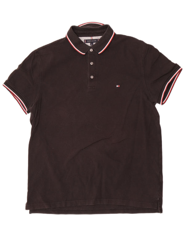 Tricou polo Tommy Hilfiger pentru bărbați, XL, negru, bumbac