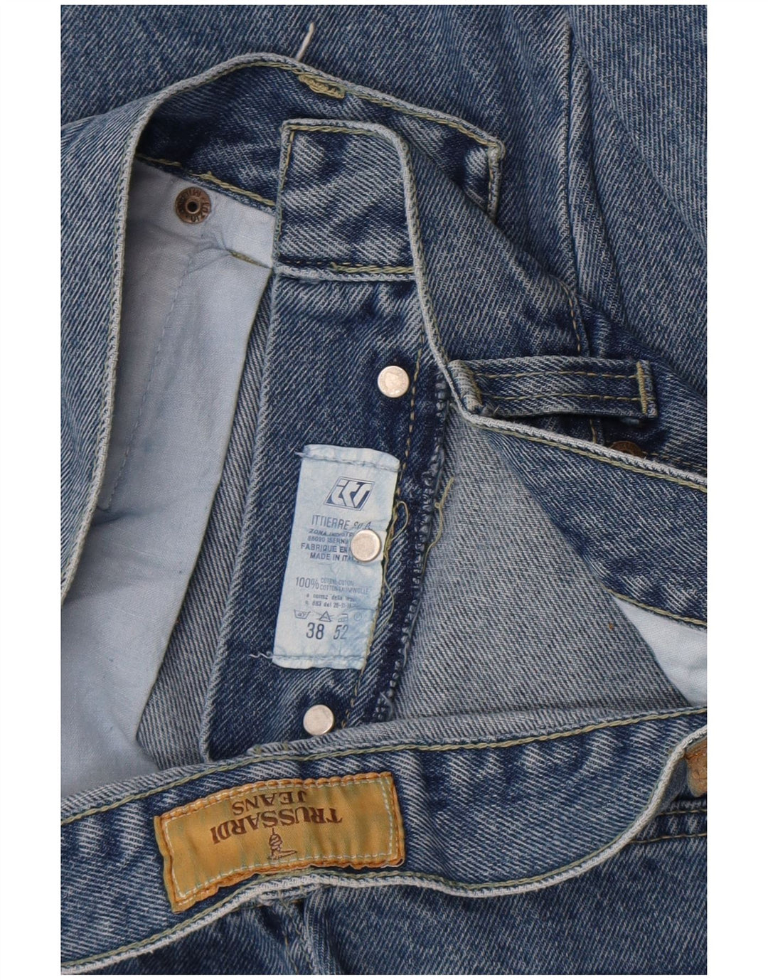 Blugi drepti pentru femei Trussardi W38 L29 Bumbac albastru