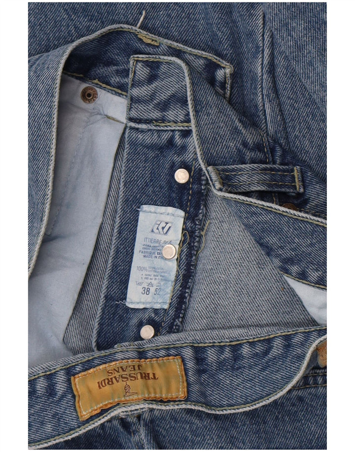 Blugi drepti pentru femei Trussardi W38 L29 Bumbac albastru