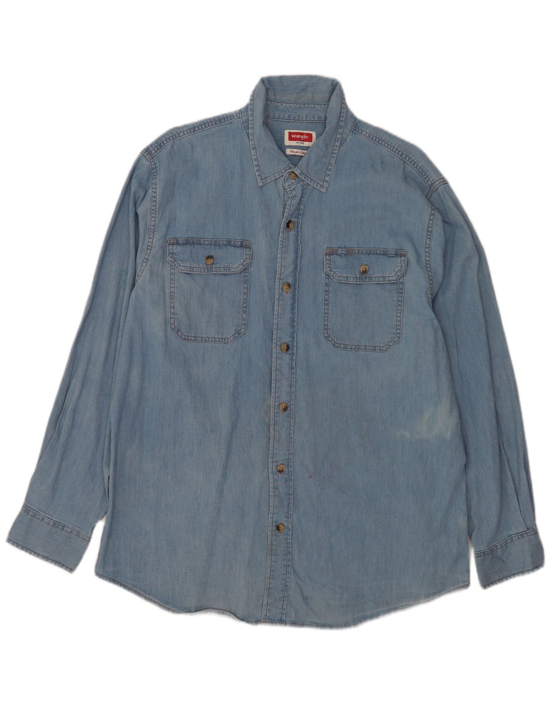 Cămașă din denim Wrangler pentru bărbați, mare, albastru