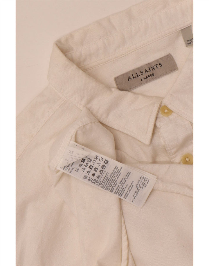 ALL SAINTS Cămașă pentru bărbați XL Bumbac alb