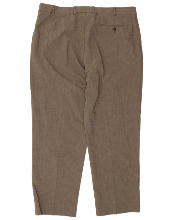 Marks & Spencer Pantaloni de costum croiți pentru bărbați L38 L29 Gri Poliacrilic