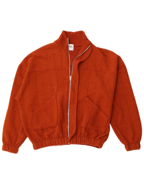 Jachetă bomber supradimensionată pentru femei ZARA UK 6 XS poliester maro