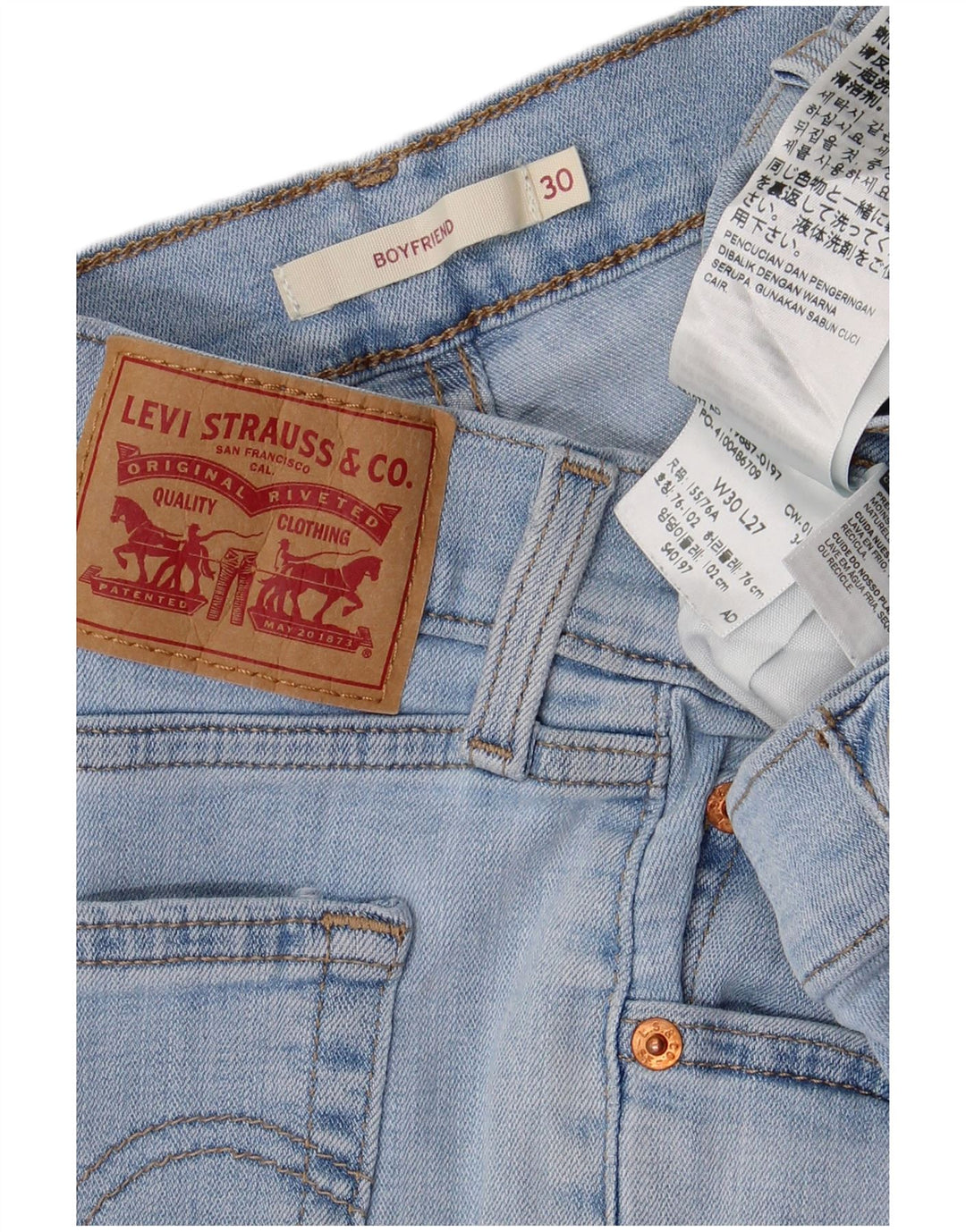 Blugi Levi'S Boyfriend Slim W30 L27 Bumbac Albastru