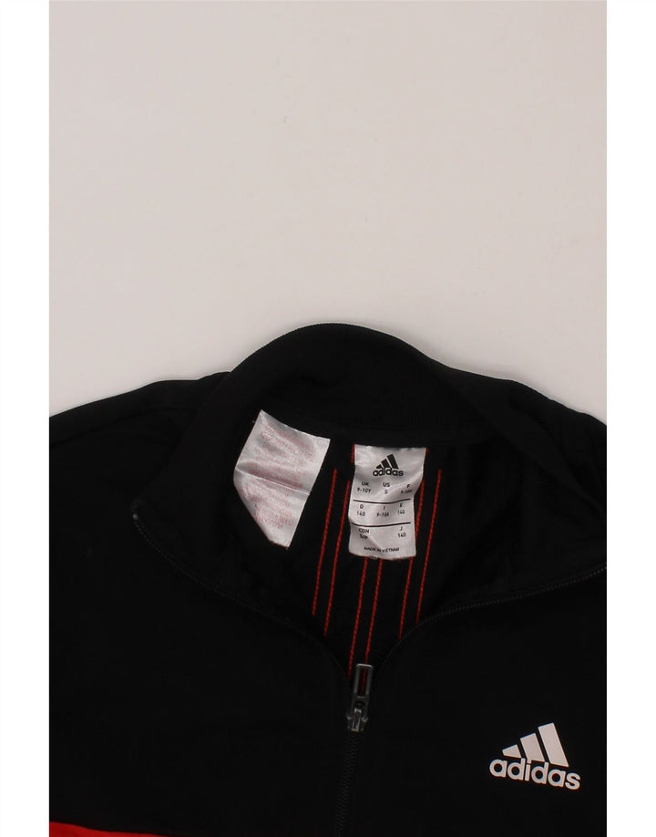 ADIDAS Boys Tracksuit Top Jacket 9-10 Years Red Colourblock Polyester Vintage Adidas and Second-Hand Adidas from Messina Hembry 