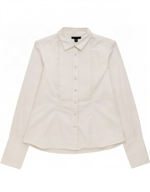 Tommy Hilfiger Womens Tuxedo Shirt UK 16 Large White Cotton