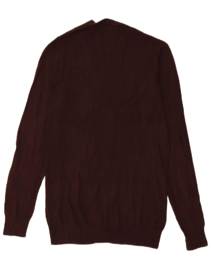Pulover cardigan pentru femei Zara UK 12, viscoză maro medie