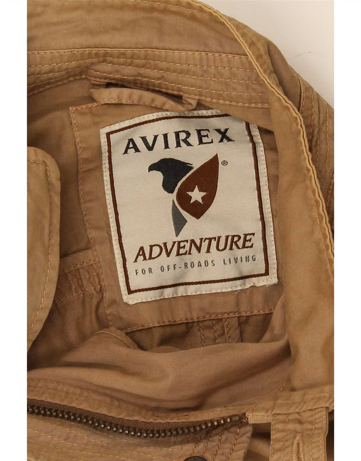 Avirex Bomber Jacket pentru bărbați UK 46 2XL Maro Bumbac