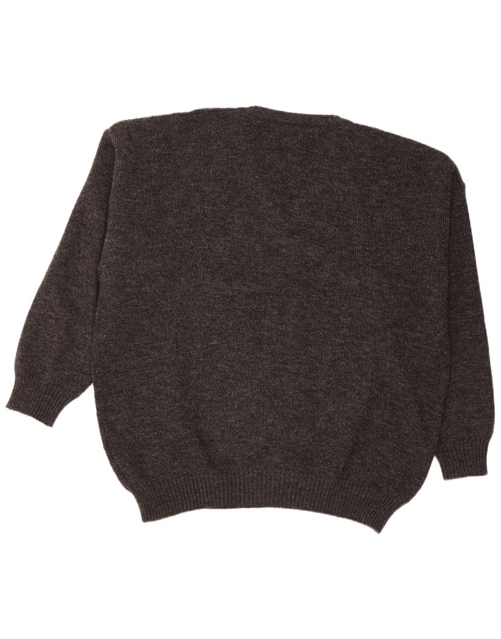 Pulover VINTAGE pentru bărbați cu decolteu în V IT 56 XL gri acrilic