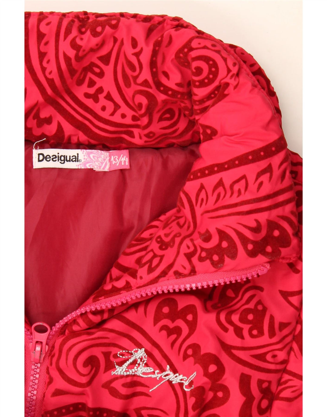 Jachetă Căptușită Desigual Fete 13-14 Ani Roșu Paisley