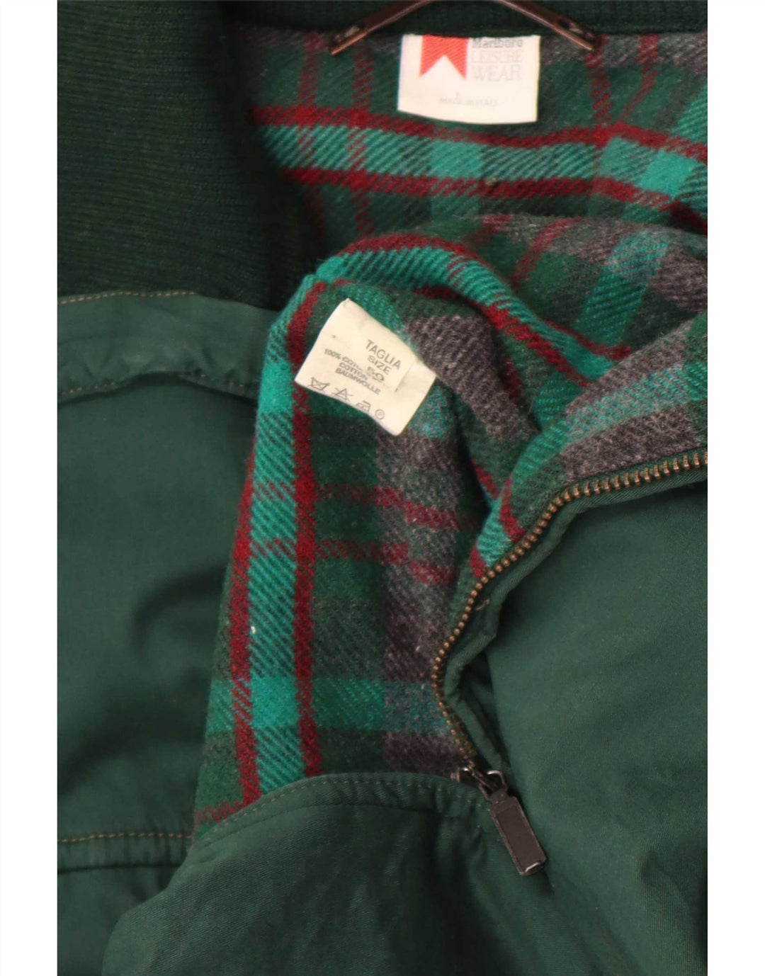 Jachetă Bomber Marlboro pentru bărbați IT 50, mare, verde, color block, bumbac