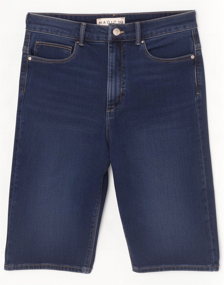 Marks & Spencer Pantaloni scurți Magic Denim pentru femei UK 12 Medium W28 Bleumarin
