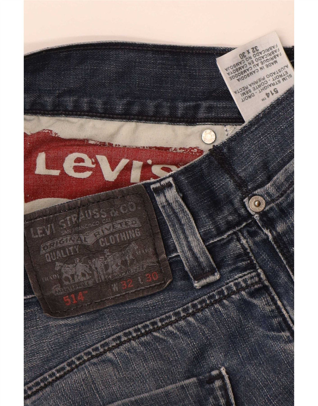 Blugi drepti pentru bărbați Levi's 514 W32 L30 Bumbac albastru