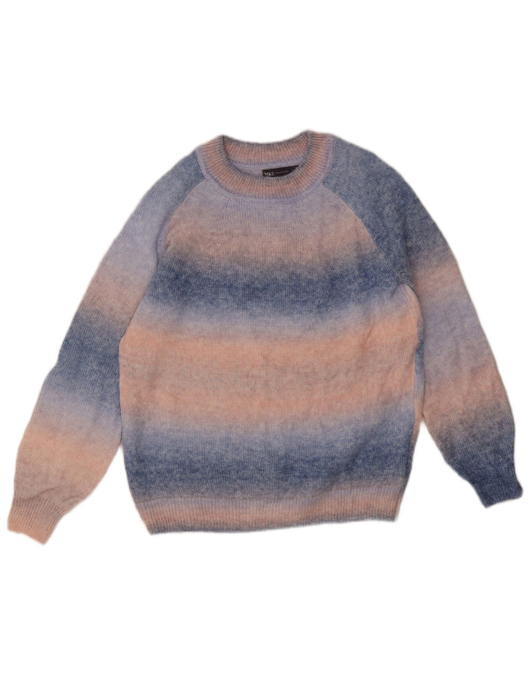 Pulover pentru bărbați Marks & Spencer cu decolteu rotund, mic albastru Tie Dye acrilic